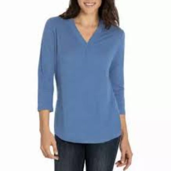 Orvis Tops - Orvis Linen Blend 3/4 Sleeve Tunic Top